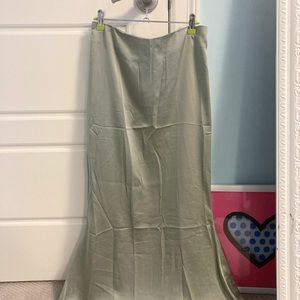 Misguided Satin Midi Skirt